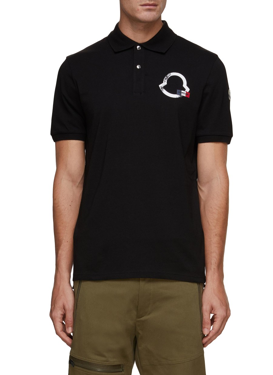 Men MONCLER Polos | Faded Logo Polo Shirt