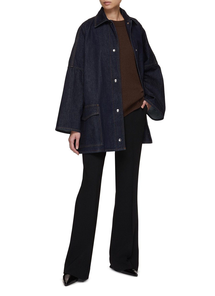 Women TOTEME Jackets | Oversized Denim Overshirt Jacket