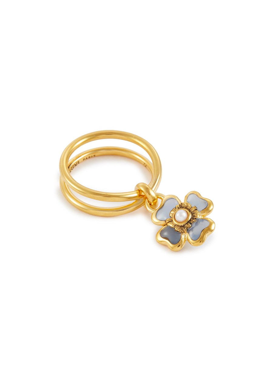 Women GOOSSENS Fashion Jewellery | 24K Gold Plated Clover Ring