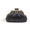 Women MIU MIU Clutch Bags | Matelasse Leather Runway Clasp Medium Clutch