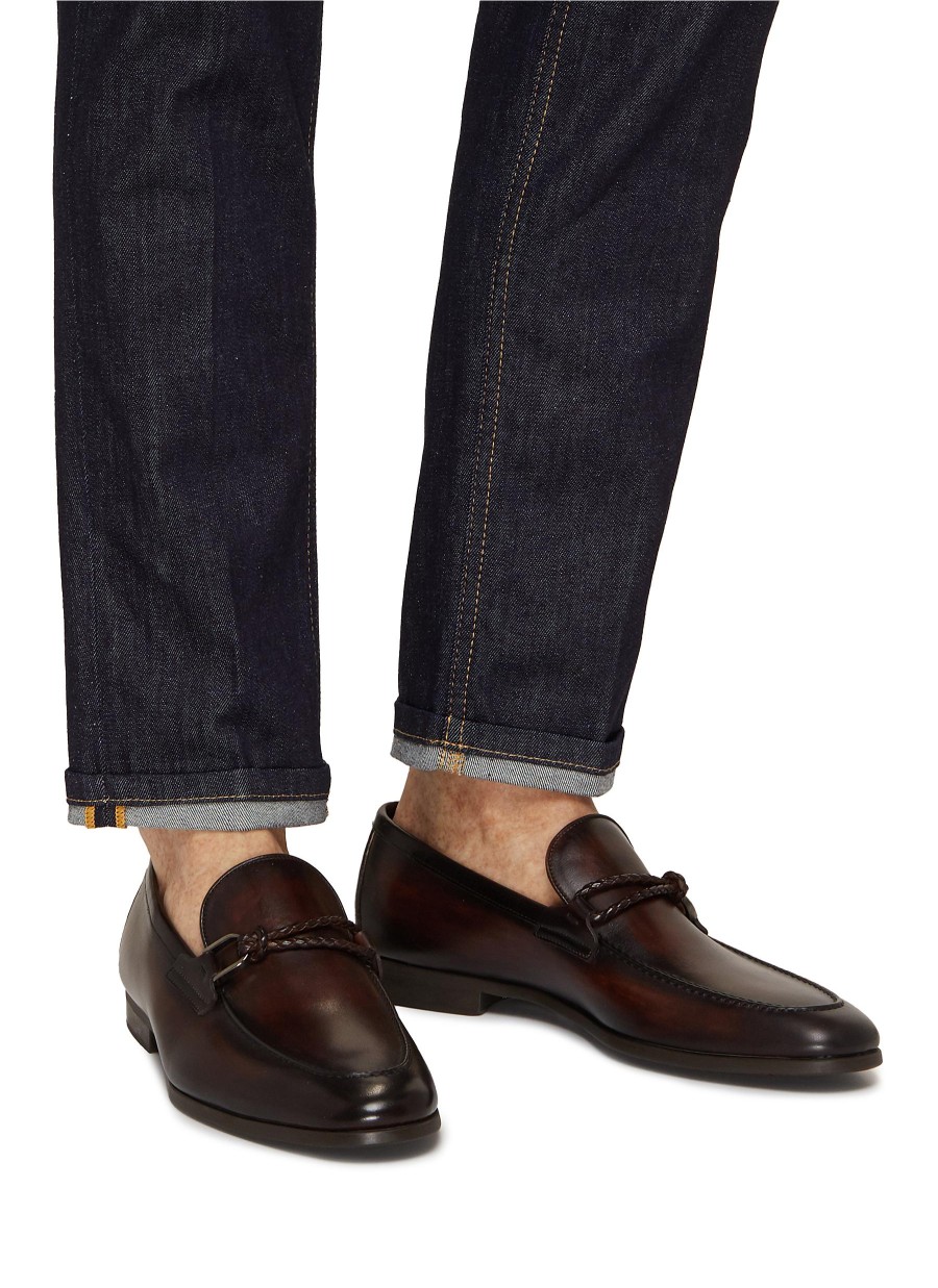 Men MAGNANNI Flats | Horsebit Detail Leather Loafers