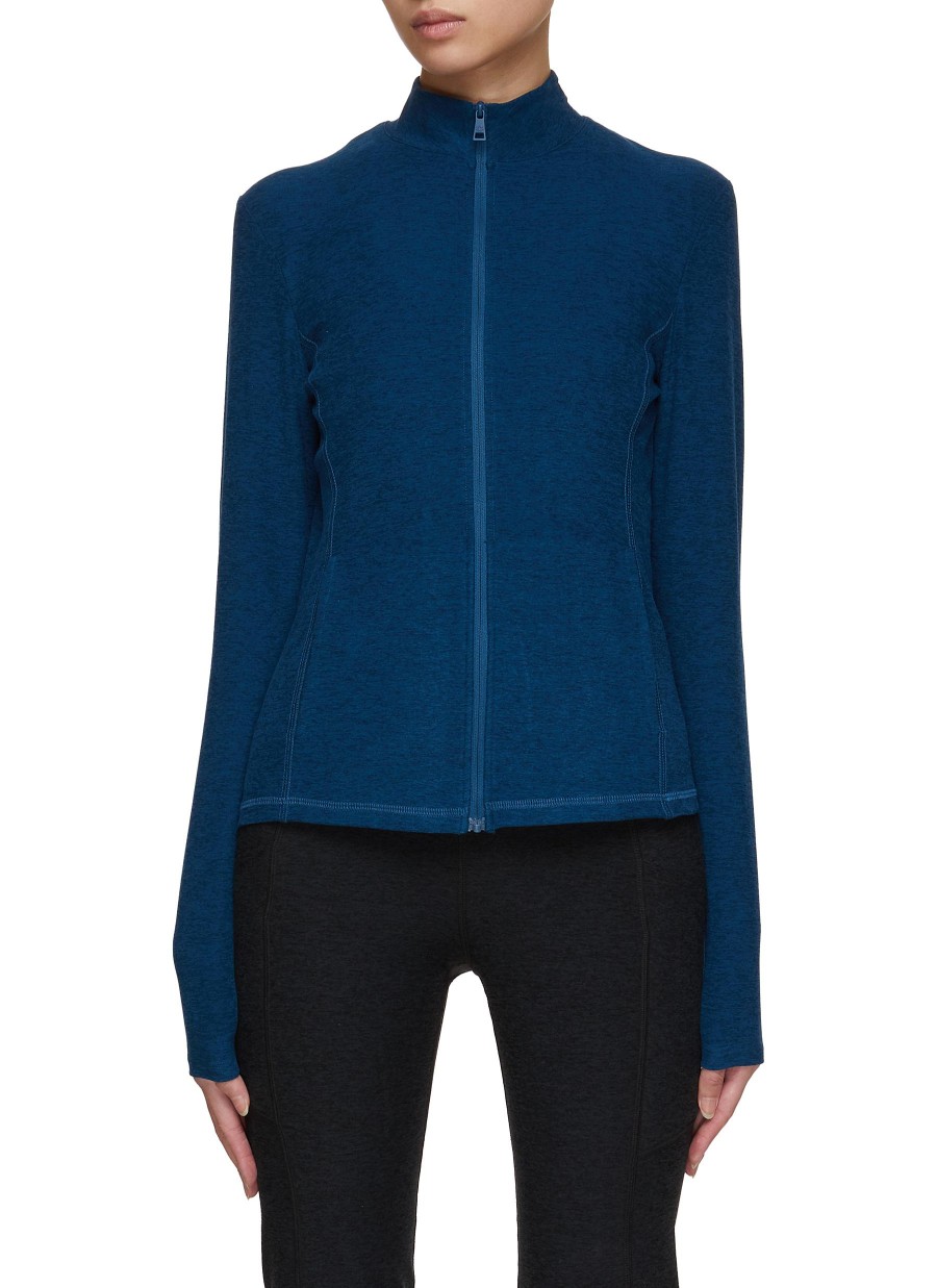 Women BEYOND YOGA Jackets | Spacedye On The Go Mock Neck Jacket