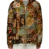 Men MONCLER Puffer | Hooded Reversible Paisley Print Puffer Jacket