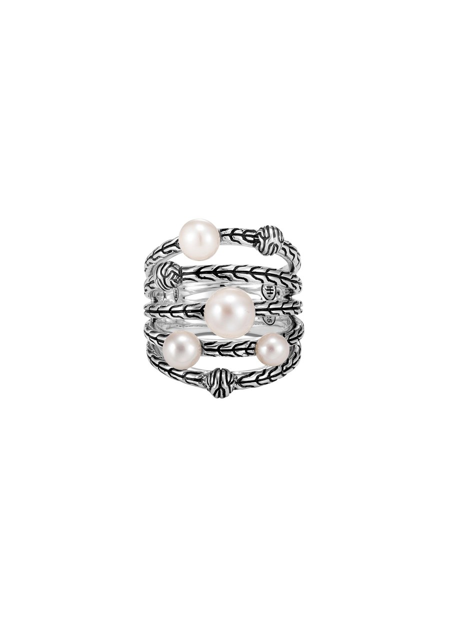 Women JOHN HARDY Fine Jewellery | Classic Chain Sterling Silver Freshwater Pearl Ring — Size 8