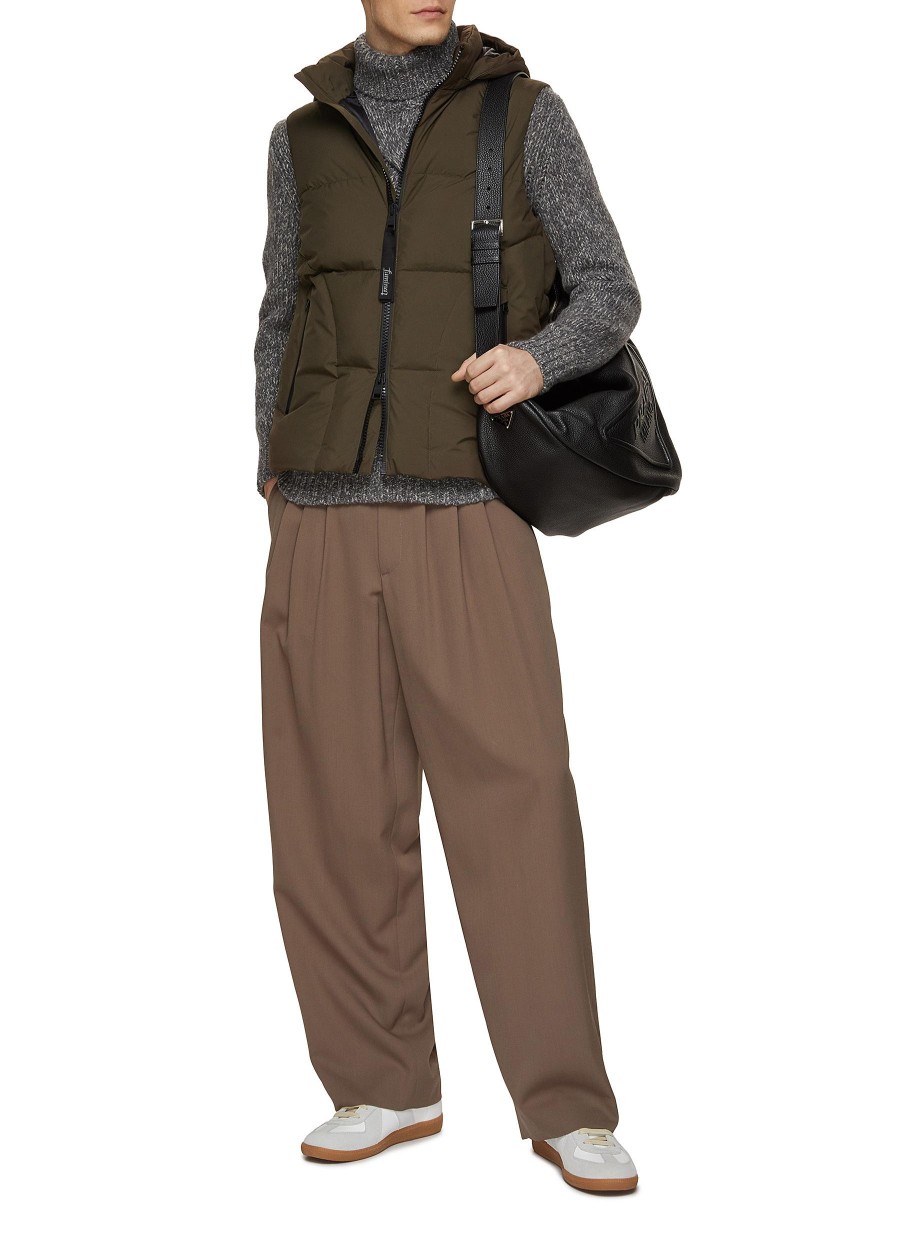 Men HERNO Jackets | Laminar Hooded High Neck Puffer Vest