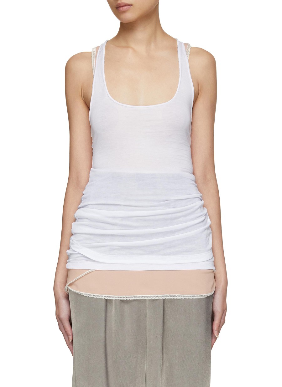 Women N21 Tops | Lingerie Hem Tank Top