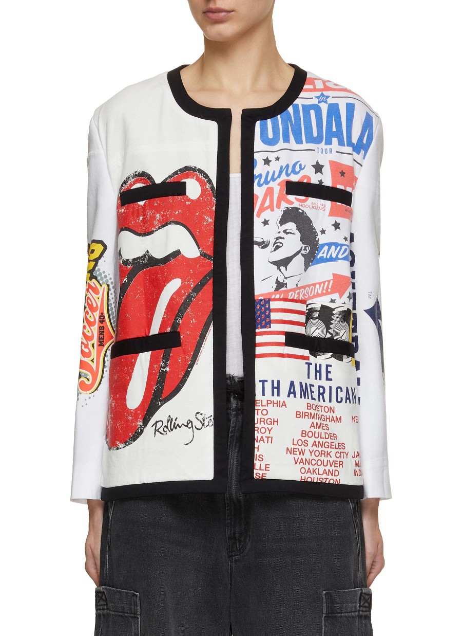 Women DRY CLEAN ONLY Jackets | Rock Band Print Jacket