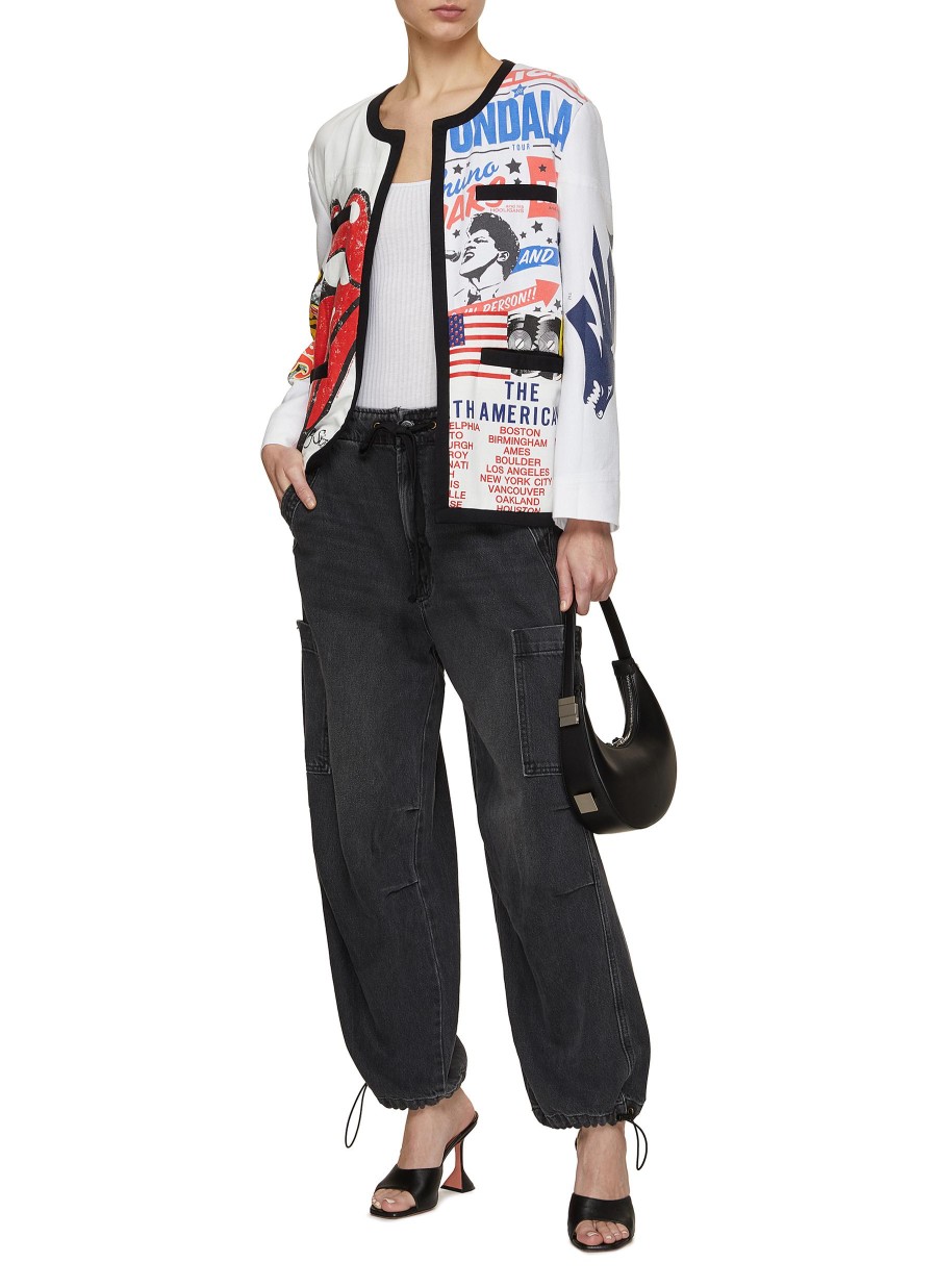 Women DRY CLEAN ONLY Jackets | Rock Band Print Jacket