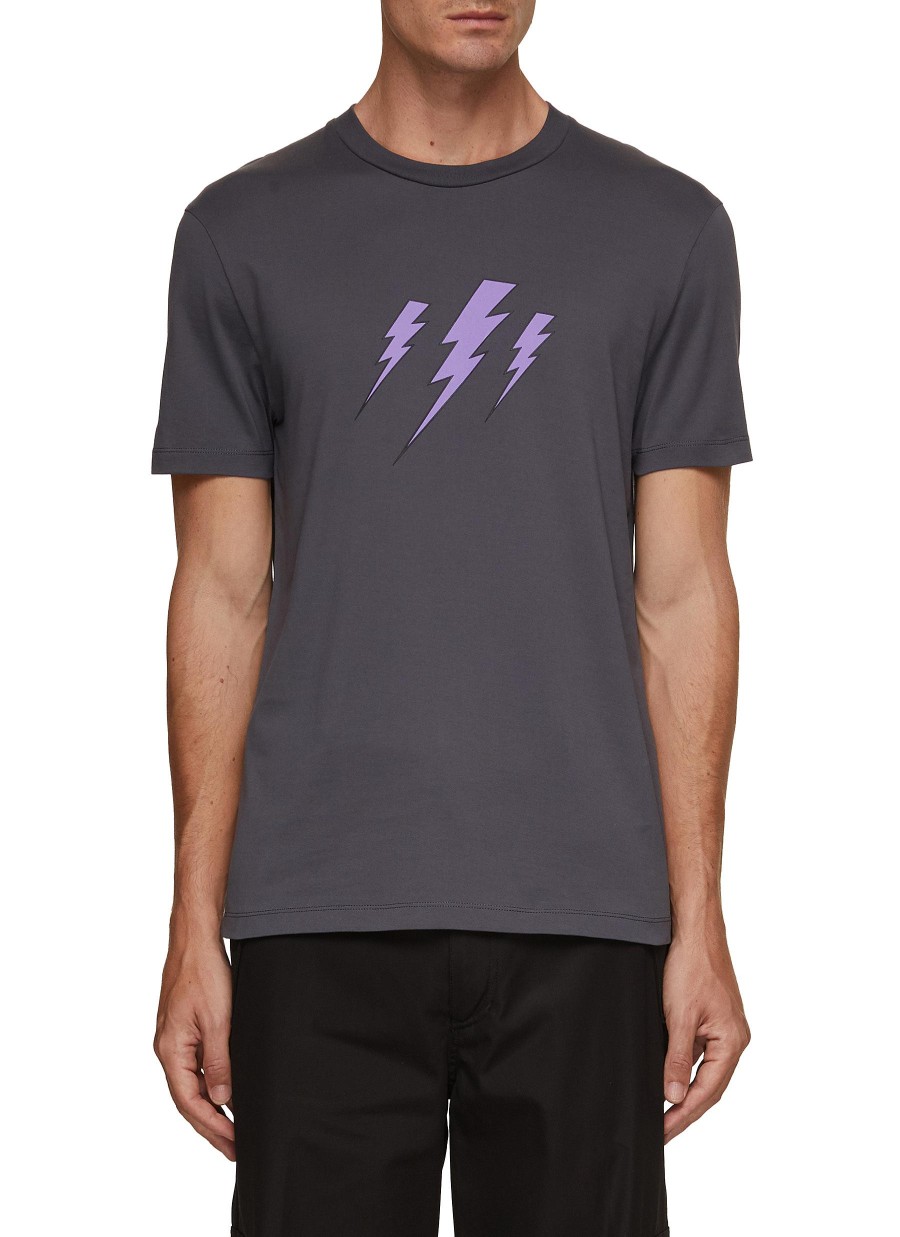 Men NEIL BARRETT T-Shirts | Triple Bolt T-Shirt