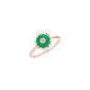 Women KORLOFF Fine Jewellery | Saint-Petersbourg Rose Gold Diamond Green Agate Ring — Size 51