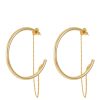 Women DEMARSON Fashion Jewellery | Maxi Miley 12K Gold Plated Hoop Earrings