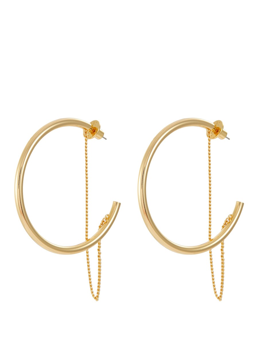 Women DEMARSON Fashion Jewellery | Maxi Miley 12K Gold Plated Hoop Earrings