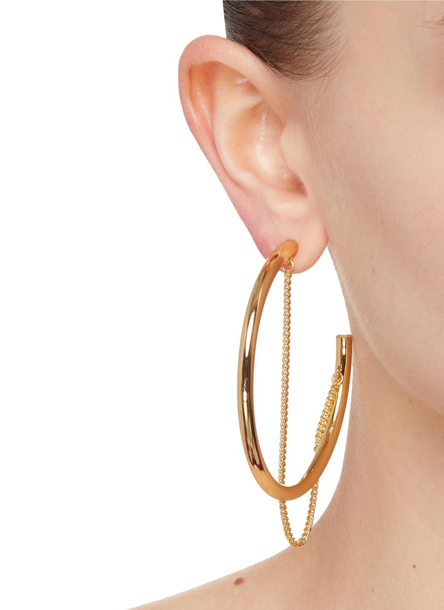 Women DEMARSON Fashion Jewellery | Maxi Miley 12K Gold Plated Hoop Earrings