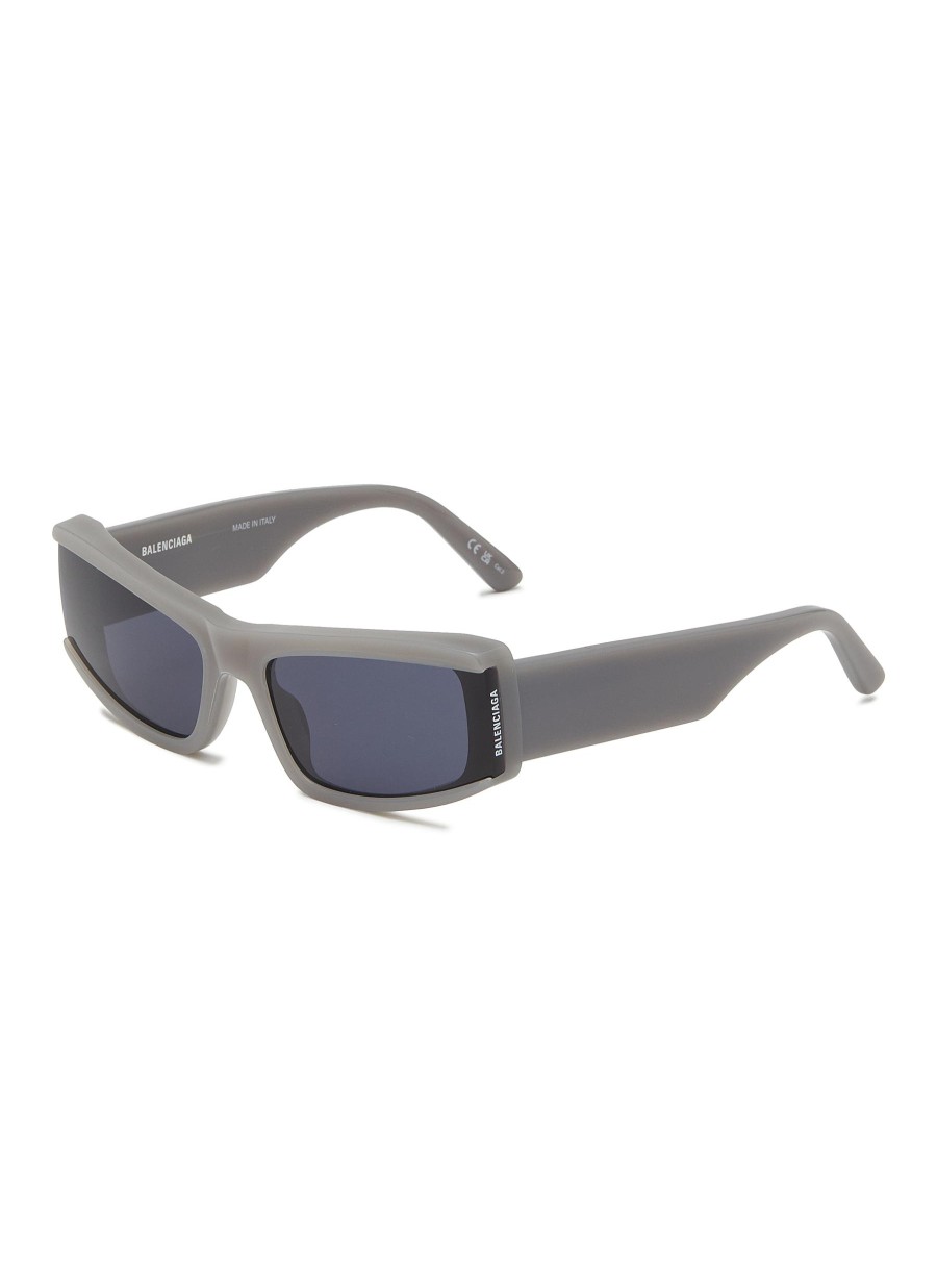 Men BALENCIAGA Eyewear | Logo Rectangle Cat Eye Sunglasses