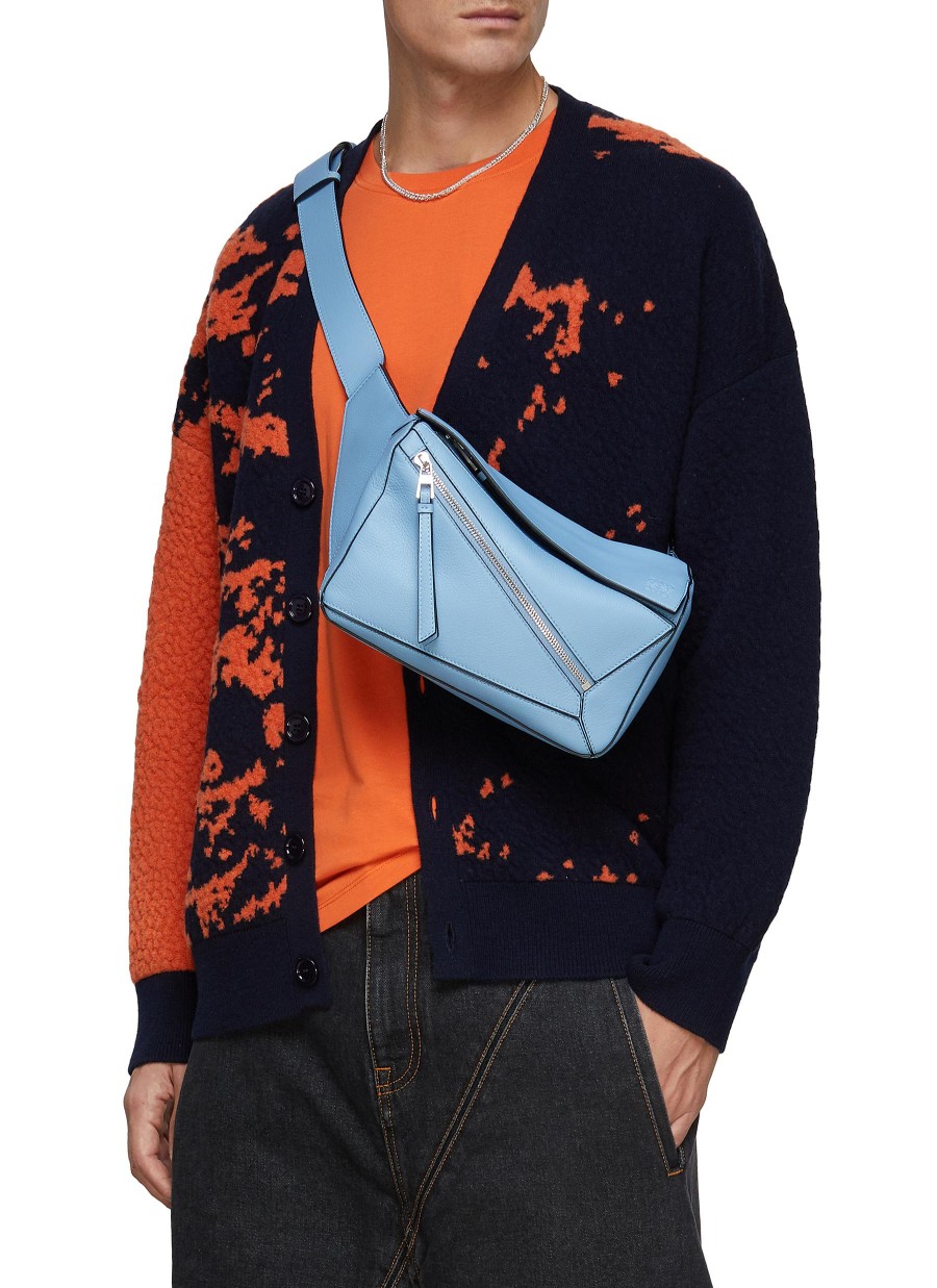 Men LOEWE Crossbody | Small 'Puzzle' Leather Bumbag