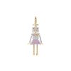 Women MIO HARUTAKA Fine Jewellery | Robot 18K Gold Diamond Pink Sapphire Charm