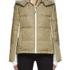 Women YVES SALOMON Jackets | Fur Trim Hooded Monogram Ski Puffer Jacket