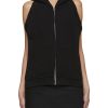 Women WE11DONE Tops | Sleeveless Zip Up Hoodie