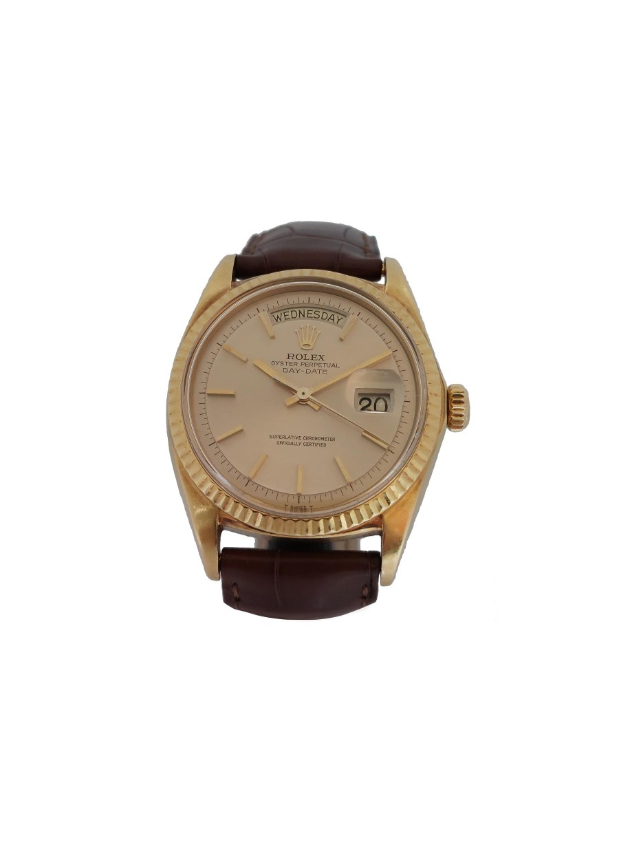 Men LANE CRAWFORD VINTAGE COLLECTION Watches | Rolex Day-Date Gold-Toned Dial 18K Yellow Gold Case Wrist Watch