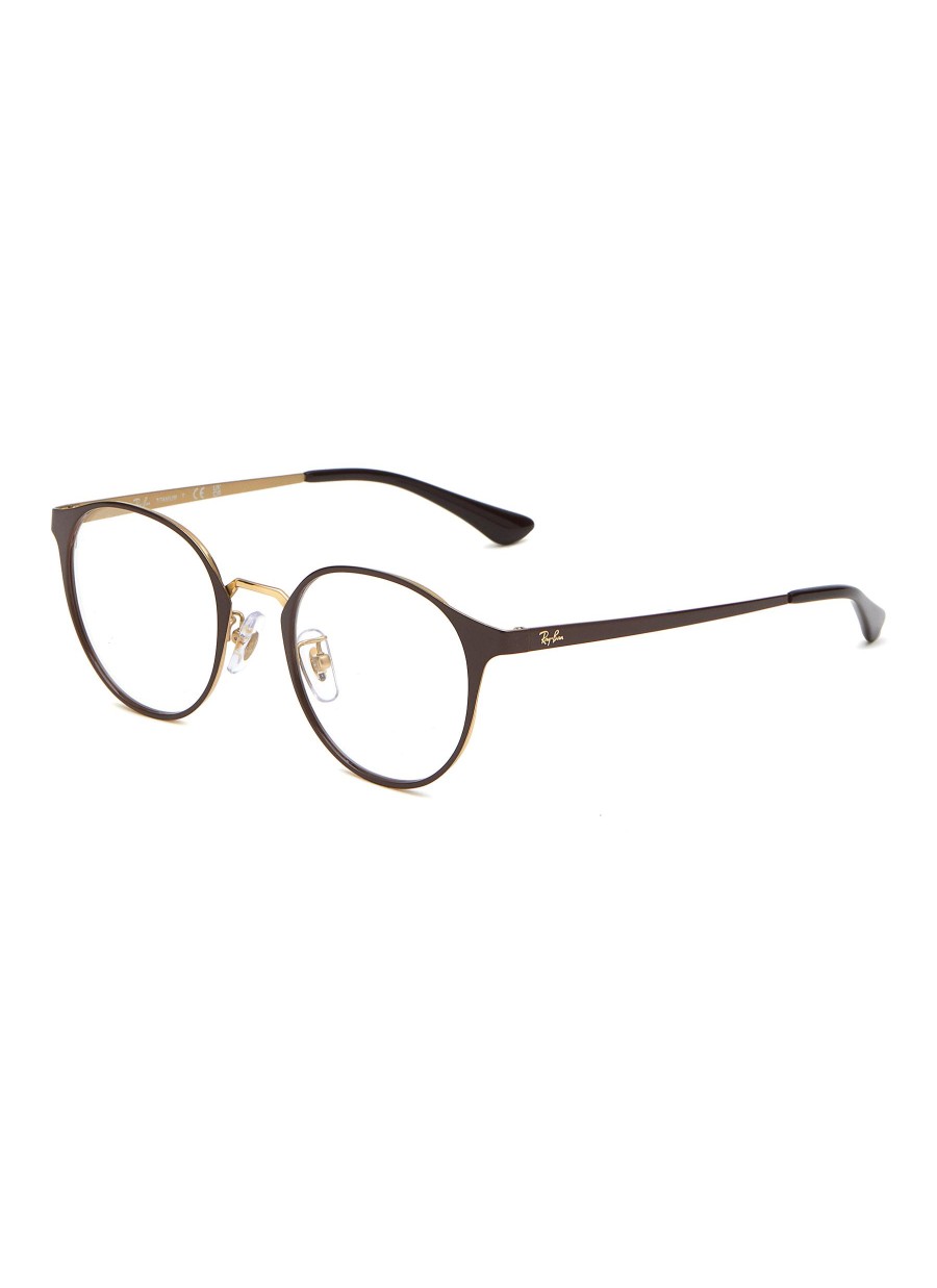 Women RAY BAN Eyewear | Metal Round Optical Glasses