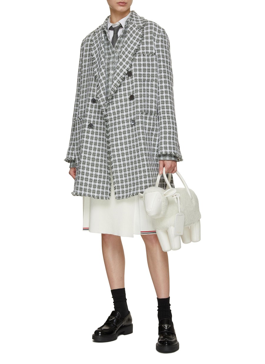 Women THOM BROWNE Coats | Oversized Double Breasted Coat