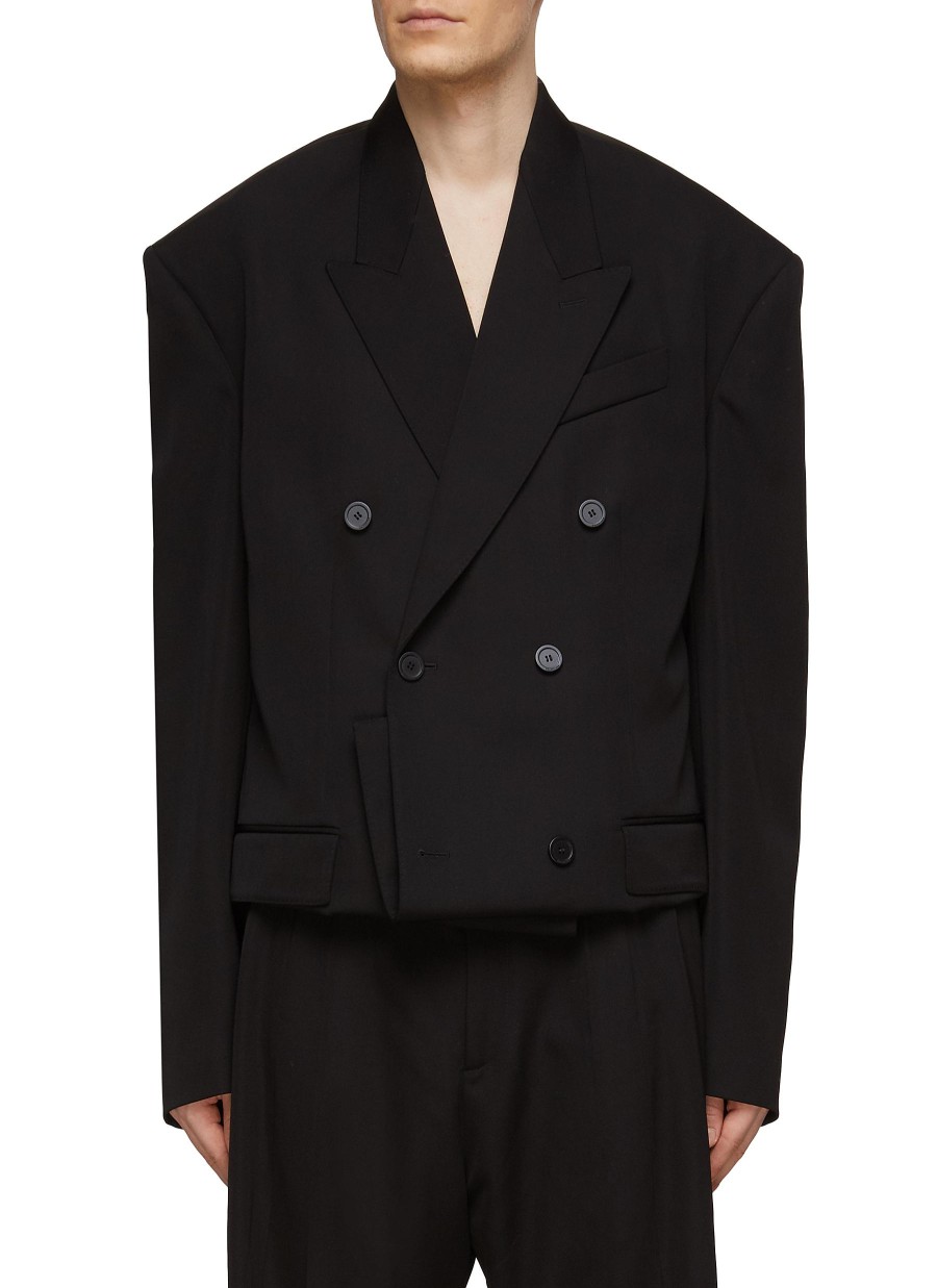 Men BALENCIAGA Suits | Double Breasted Peak Lapel Blazer