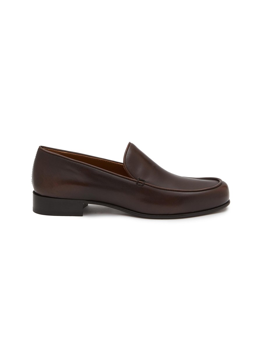 Women THE ROW Flats | Flynn Leather Loafers