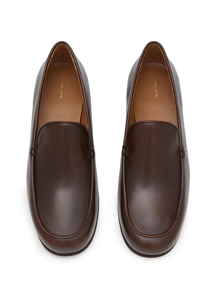 Women THE ROW Flats | Flynn Leather Loafers