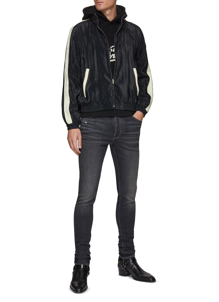 Men SAINT LAURENT Jackets | Zip Front High Neck Teddy Jogging Jacket