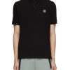 Men STONE ISLAND Polos | Compass Patch Dyed Fissato Polo Shirt