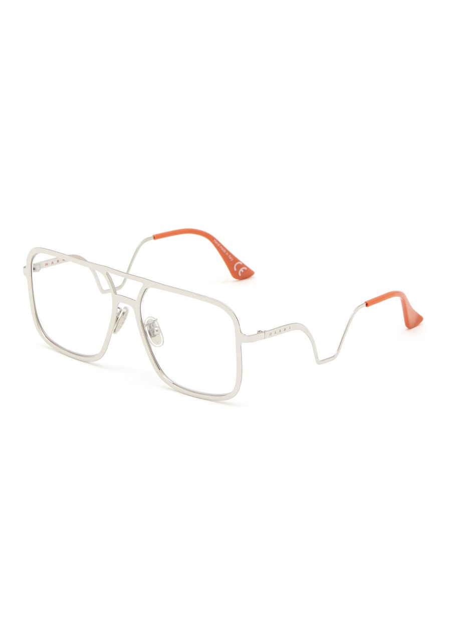 Men MARNI Eyewear | Ha Long Bay Metal Sqaure Optical Glasses