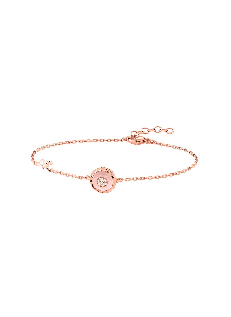 Women KORLOFF Fine Jewellery | Saint-Petersbourg Rose Gold Diamond Pink Opal Bracelet