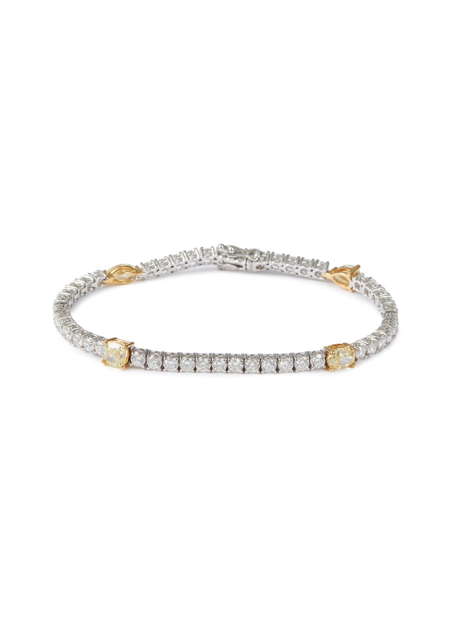 Women LC COLLECTION JEWELLERY Fine Jewellery | 18K Gold Diamond Mixed Cut Yellow Diamond Tennis Bracelet