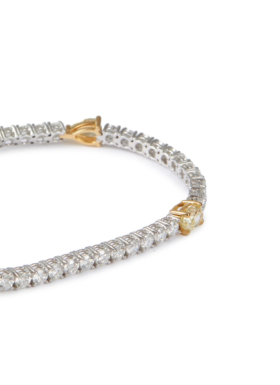 Women LC COLLECTION JEWELLERY Fine Jewellery | 18K Gold Diamond Mixed Cut Yellow Diamond Tennis Bracelet