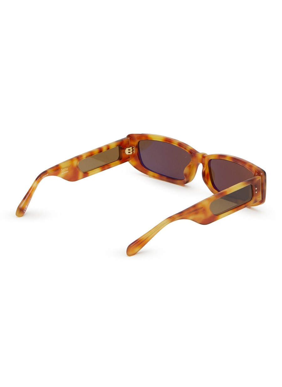 Women LINDA FARROW Eyewear | Talia Acetate Rectangular Sunglasses