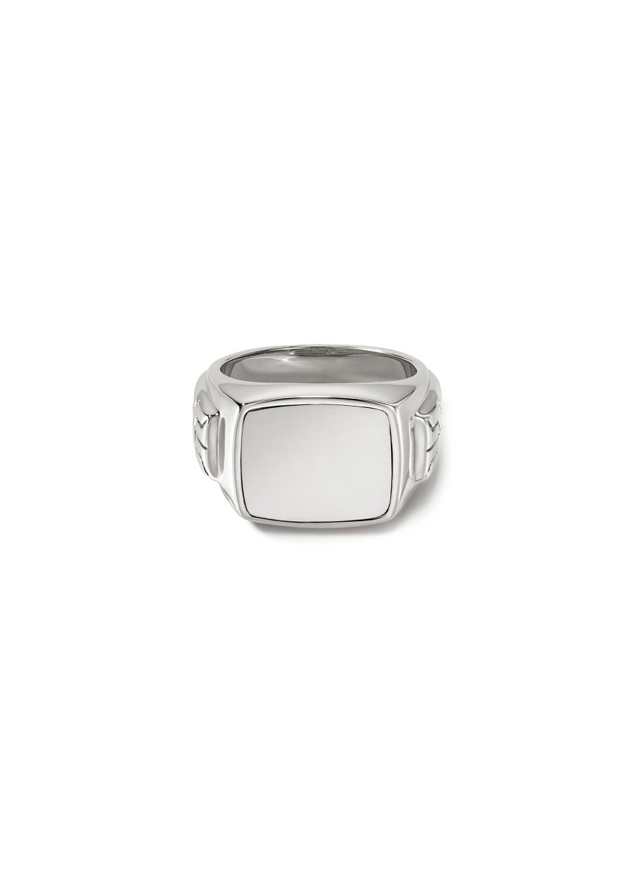 Women JOHN HARDY Fine Jewellery | Sterling Silver Signet Ring — Size 9