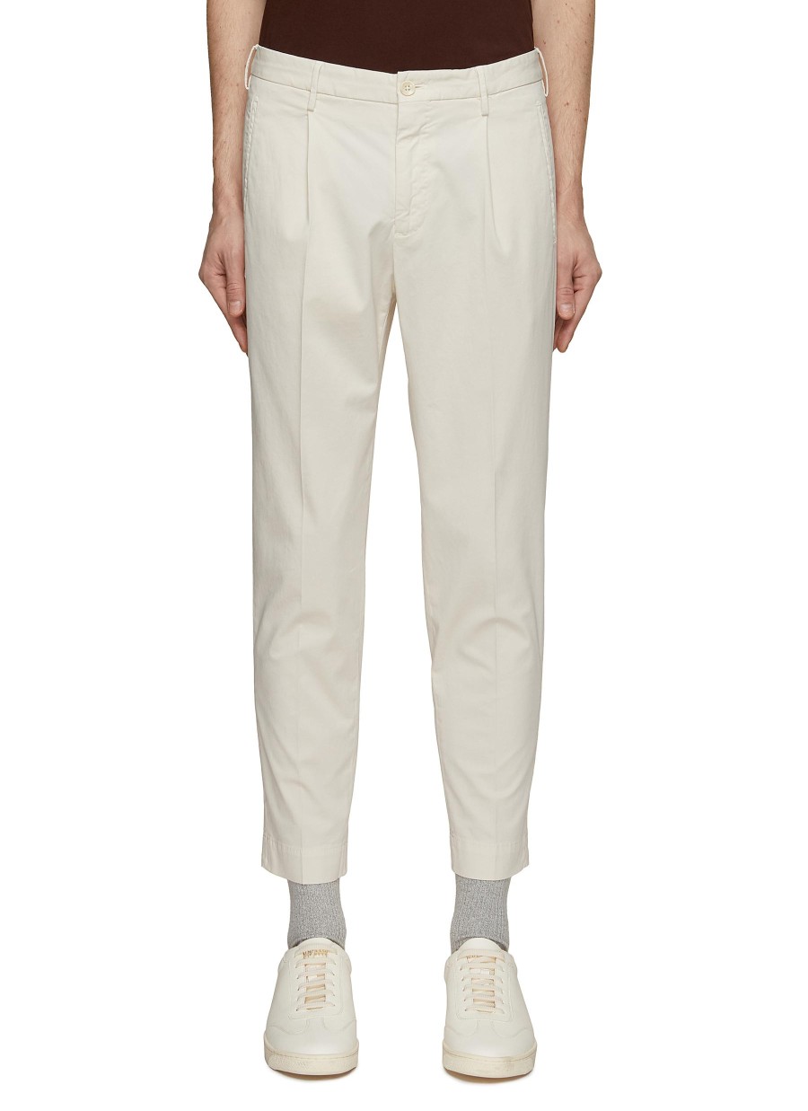 Men INCOTEX Pants | Pleated Tapered Chino Pants