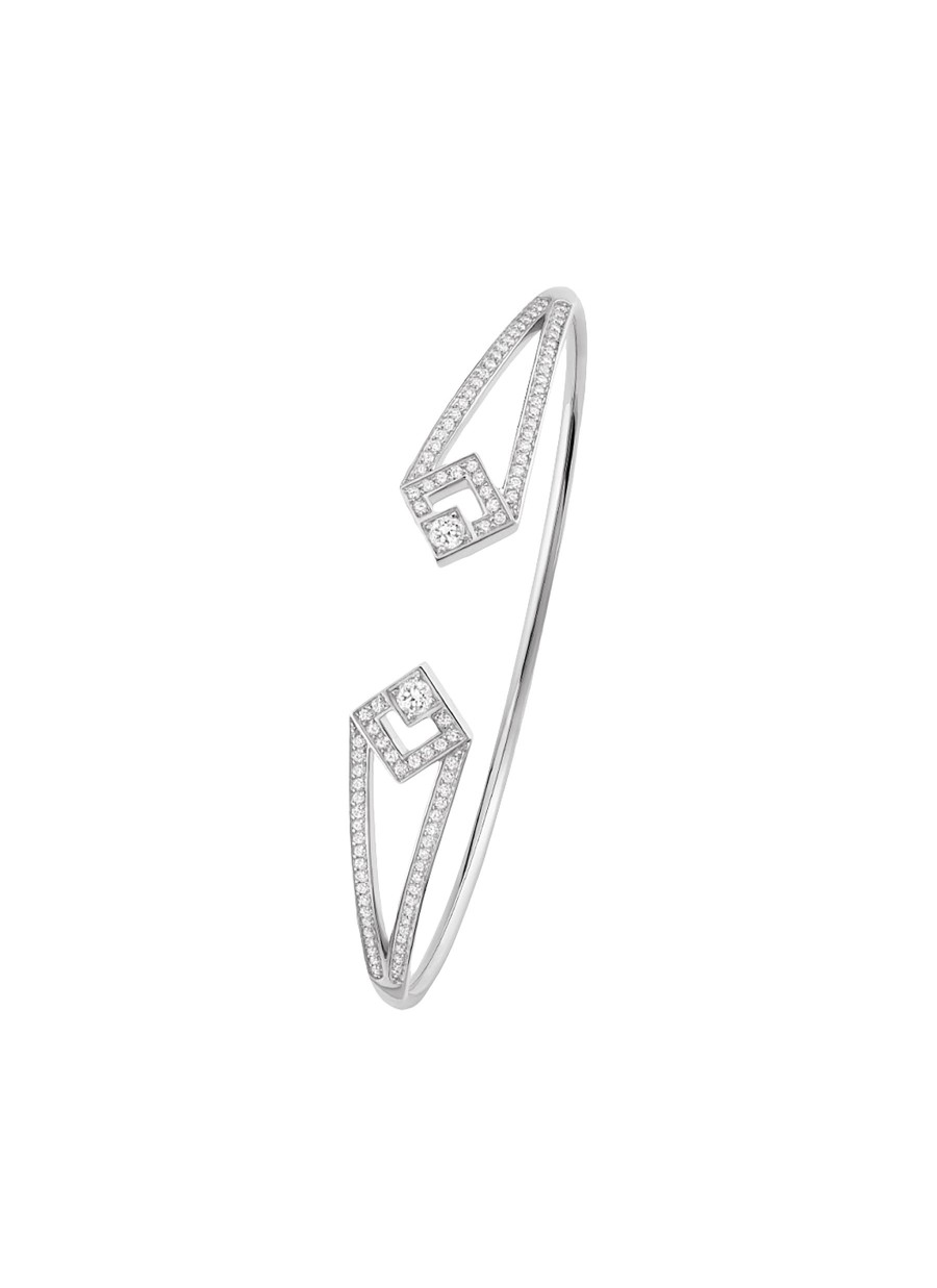 Women KORLOFF Fine Jewellery | Eclat 18K White Gold Diamond Bangle — Size 16