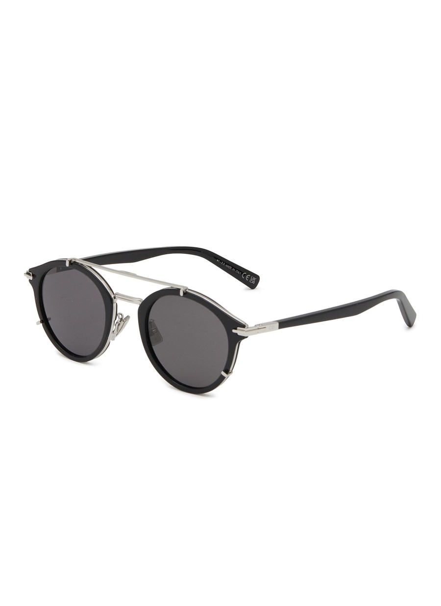 Men DIOR Eyewear | Diorblacksuit R7U Round Metal Sunglasses