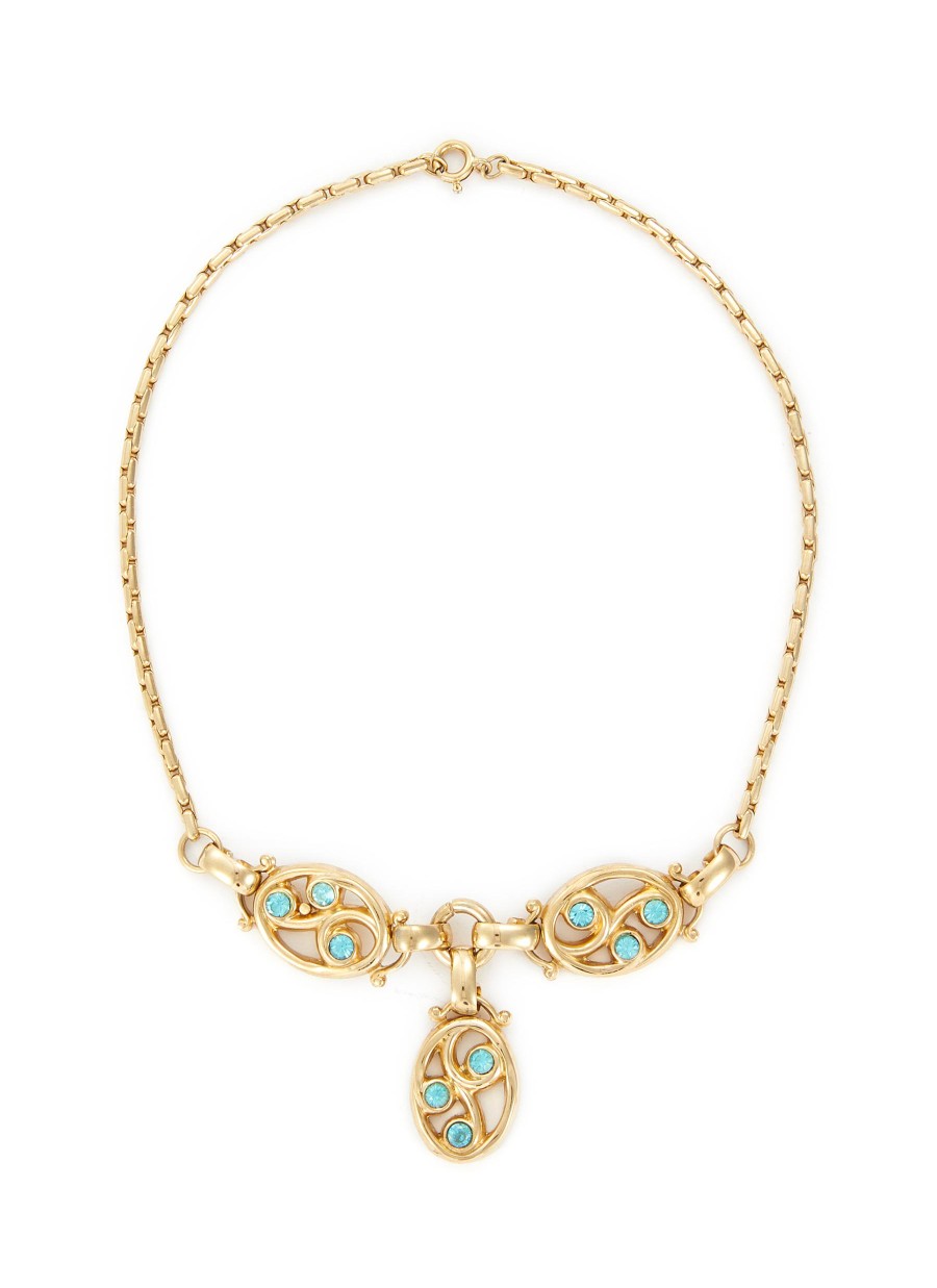 Women LANE CRAWFORD VINTAGE ACCESSORIES Vintage Accessories | Unsigned Gold Tone Diamante Necklace