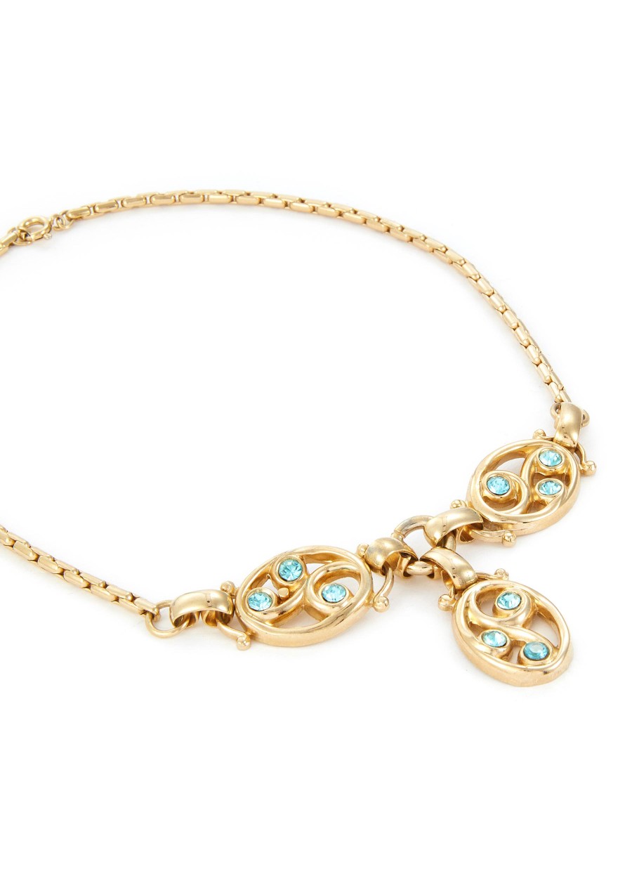 Women LANE CRAWFORD VINTAGE ACCESSORIES Vintage Accessories | Unsigned Gold Tone Diamante Necklace