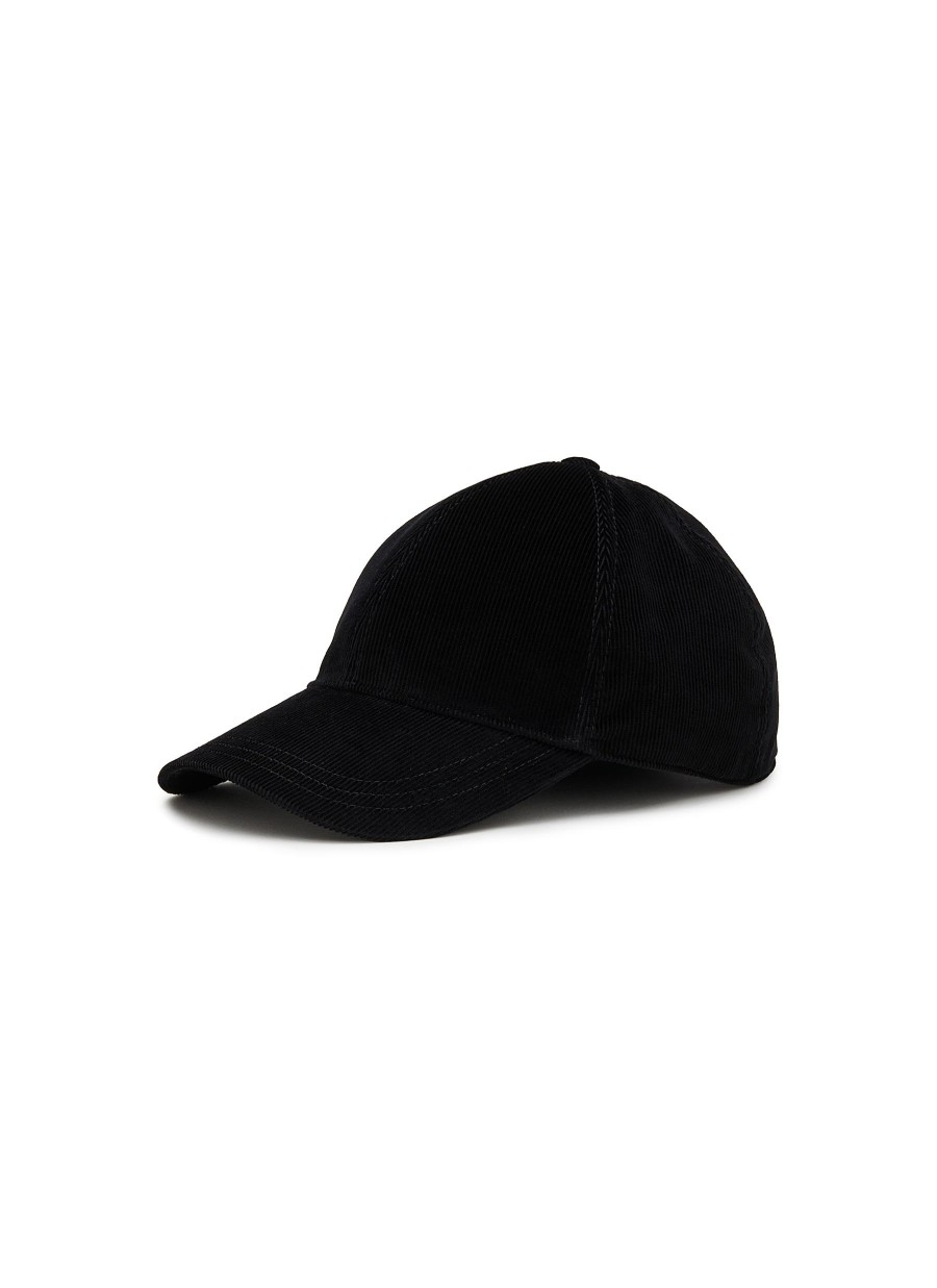 Men PRADA Hats & Gloves | Logo-Plaque Corduroy Baseball Cap