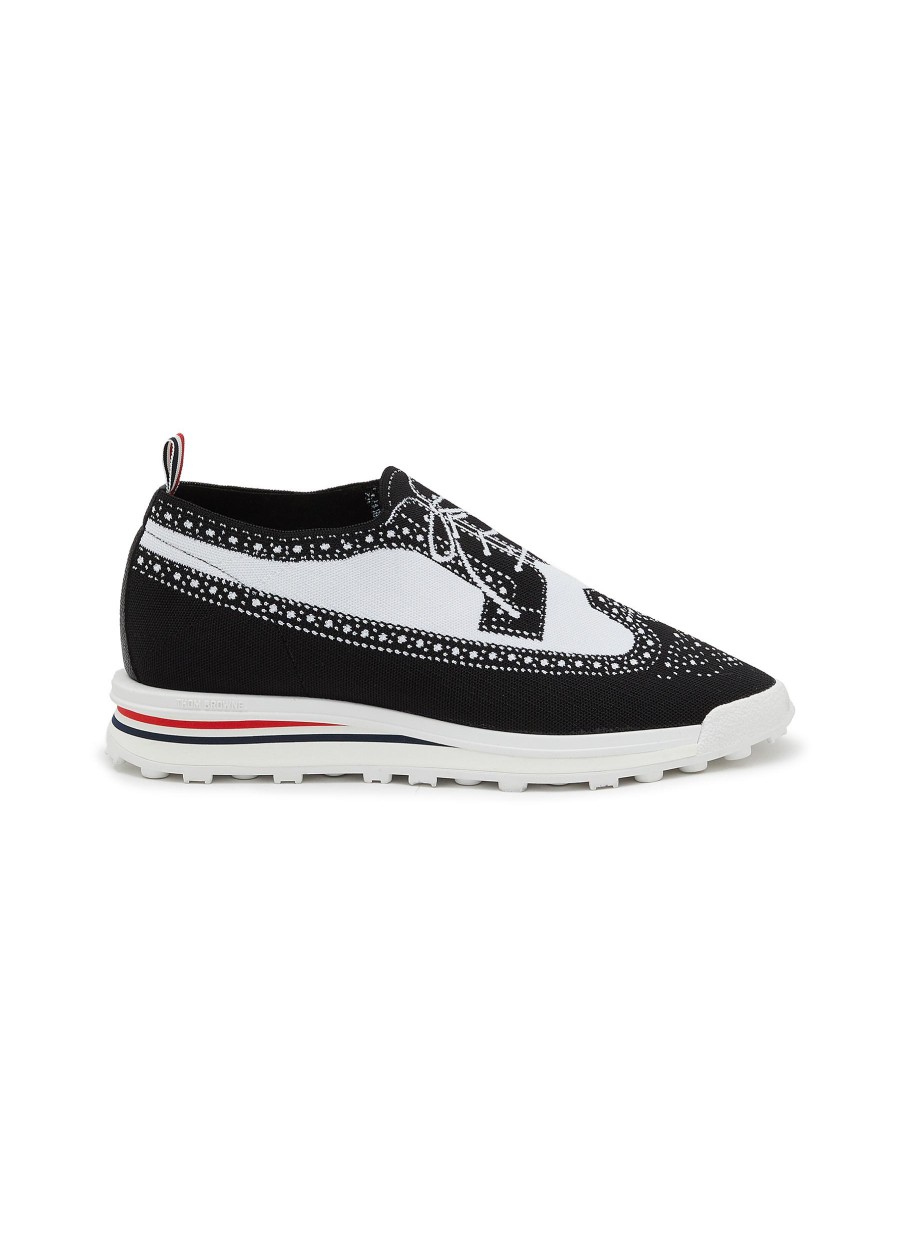 Men THOM BROWNE Formal Shoes | Brogue Knit Sneakers