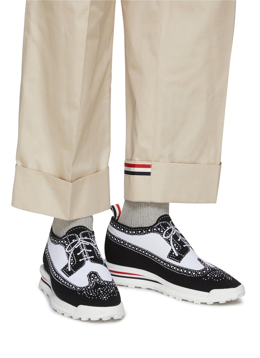 Men THOM BROWNE Formal Shoes | Brogue Knit Sneakers