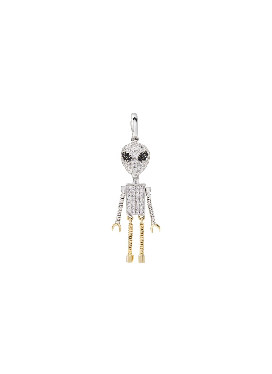 Women MIO HARUTAKA Fine Jewellery | Alien 18K Gold Diamond Black Diamond Charm