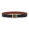 Women LOEWE Belts | Reversible Ellipse Anagram Leather Belt