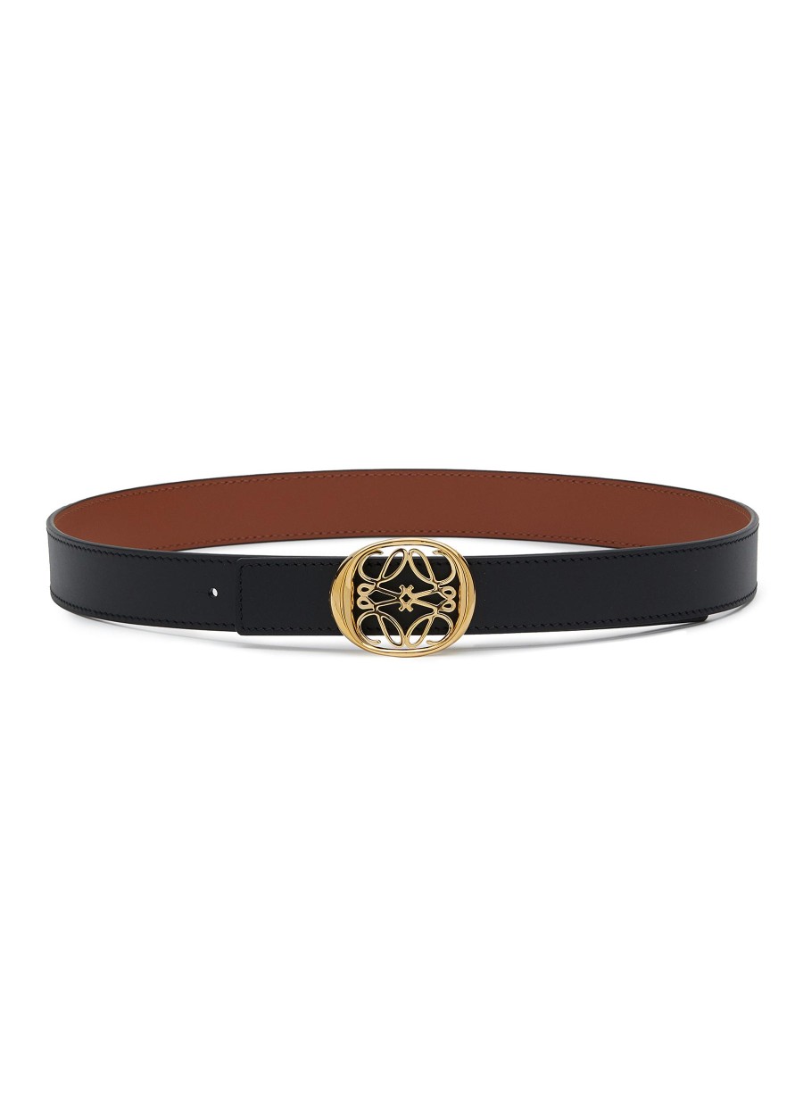 Women LOEWE Belts | Reversible Ellipse Anagram Leather Belt