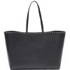 Women VALENTINO Tote Bags | Rockstud' Grainy Calfskin Leather Tote Bag