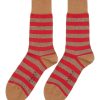 Men FALKE Socks | Sensitive Mapped Striped Cotton Blend Crew Socks