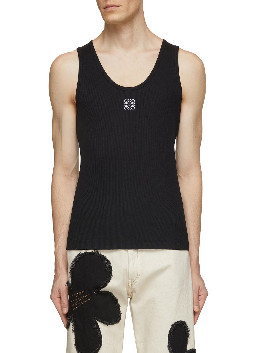 Men LOEWE T-Shirts | Embroidered Anagram Vest